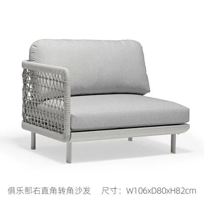 Outdoor rattan sofa, hotel villa, open-air courtyard garden, sofa coffee table