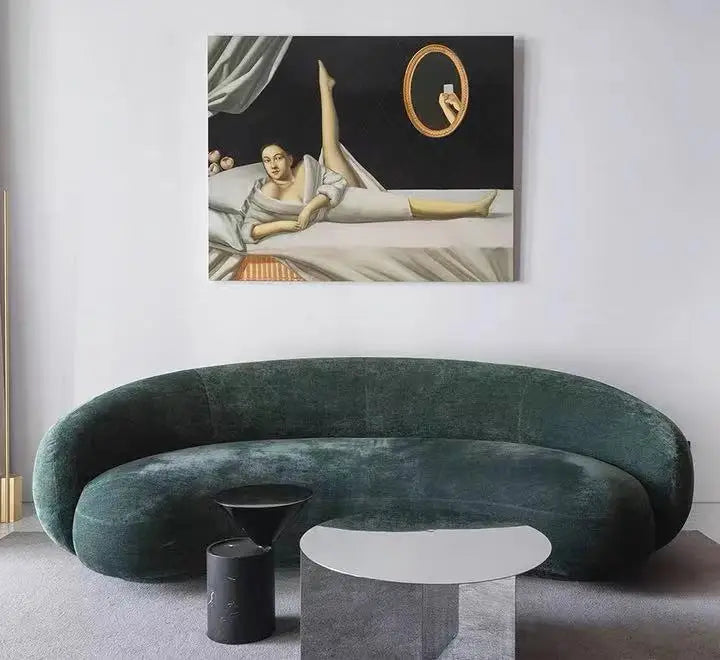 Nordic l Shape Sectional Sofa With Ottoman Modular Combination Velvet Modular Sofas Long Couch