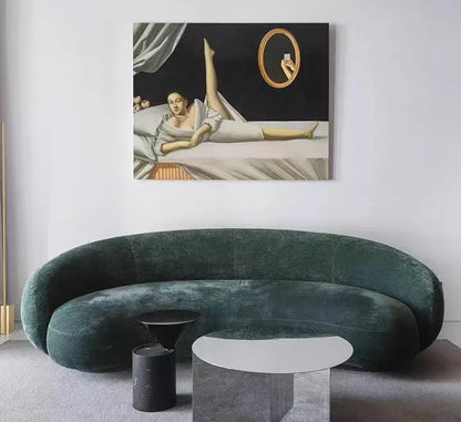 Nordic l Shape Sectional Sofa With Ottoman Modular Combination Velvet Modular Sofas Long Couch