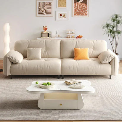 Large  Apartment Sofa Wood Lounge  Puffs Recliner Longer Sofa Modern Designer Luxury Nordic Muebles Para El Hogar Home Furniture