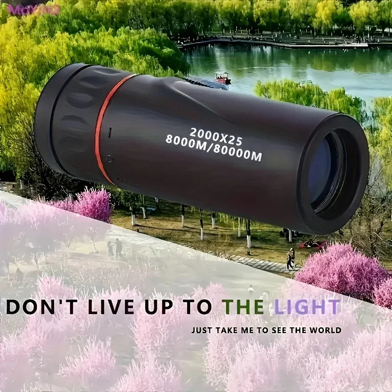 High Magnification HD Monocular Telescope Waterproof Mini Telescope Portable Military Zoom  Scope for Travel Hunting