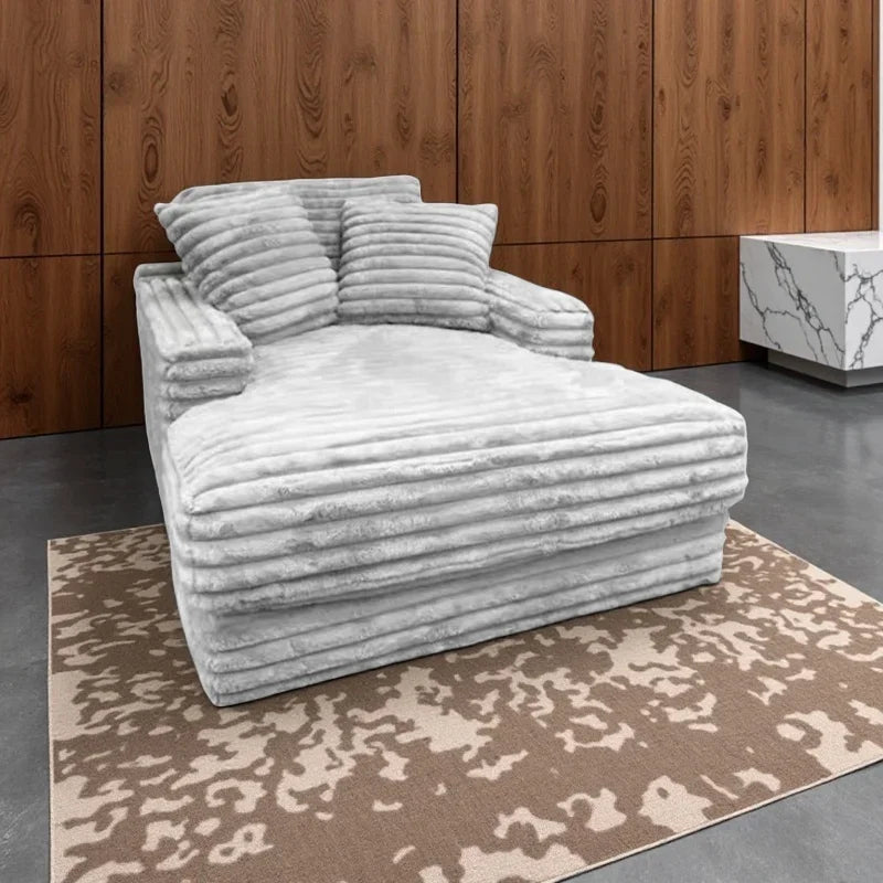 Modern White Corduroy Sectional Sofa Bed One-Seater New Design Modular Compression for Huge Villas Living Room Style