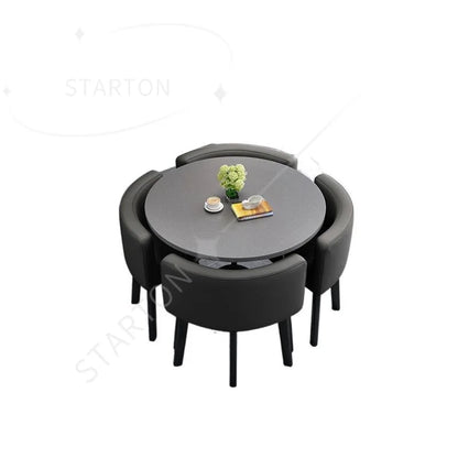 home dining table, Modern simple dining table, apartment rental room, leisure negotiation, reception table and chair combination