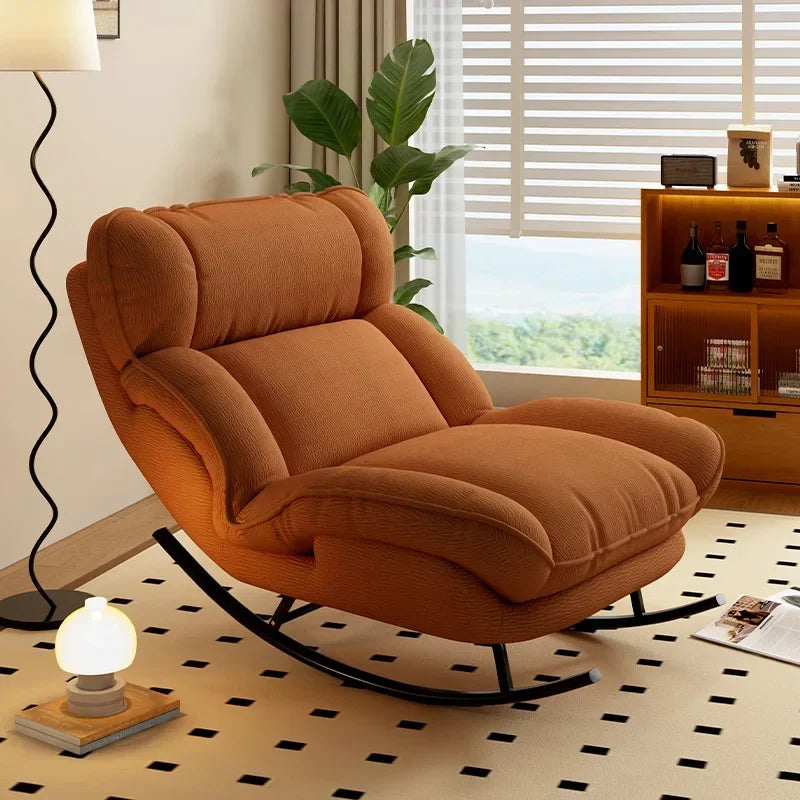 Adjustable Lazy Sofa Bed with Reclining Function for Living Room Comfortable Lazy Sofa Bed Rocking Chair for Sleeping Couch
