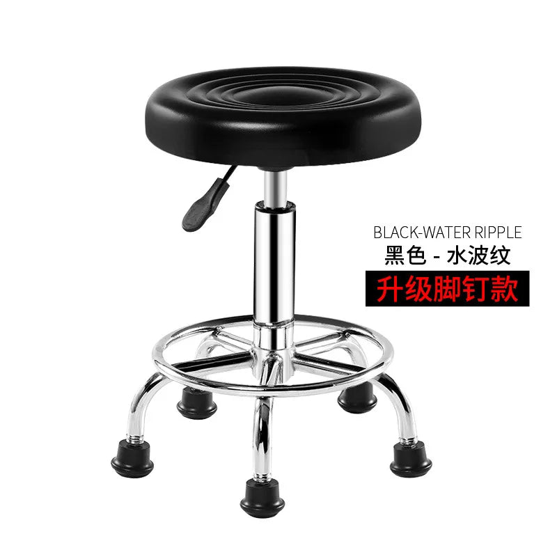 Bar Chair Bar Chair Stool Stool Haircut Chair Rotating Lifting Round Stool Backrest Pulley Chair Large Work Stool Supply