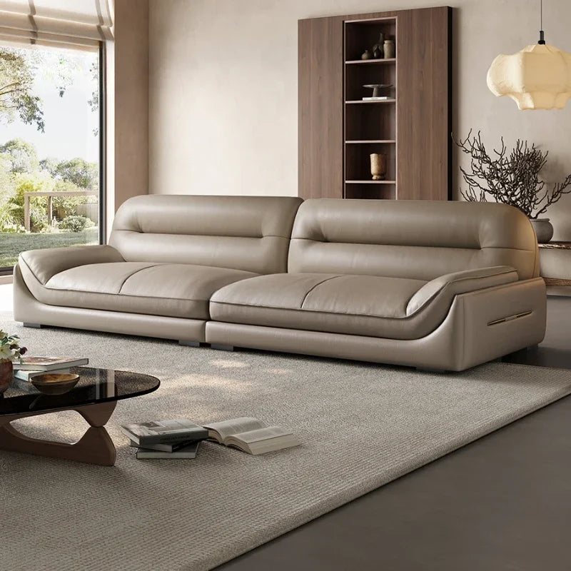 Postmodern Leather Filler Sofa Living Room Luxury Italian Nordic Lazy Couch Recliner Lounge Salon Divano Postmodern Furniture