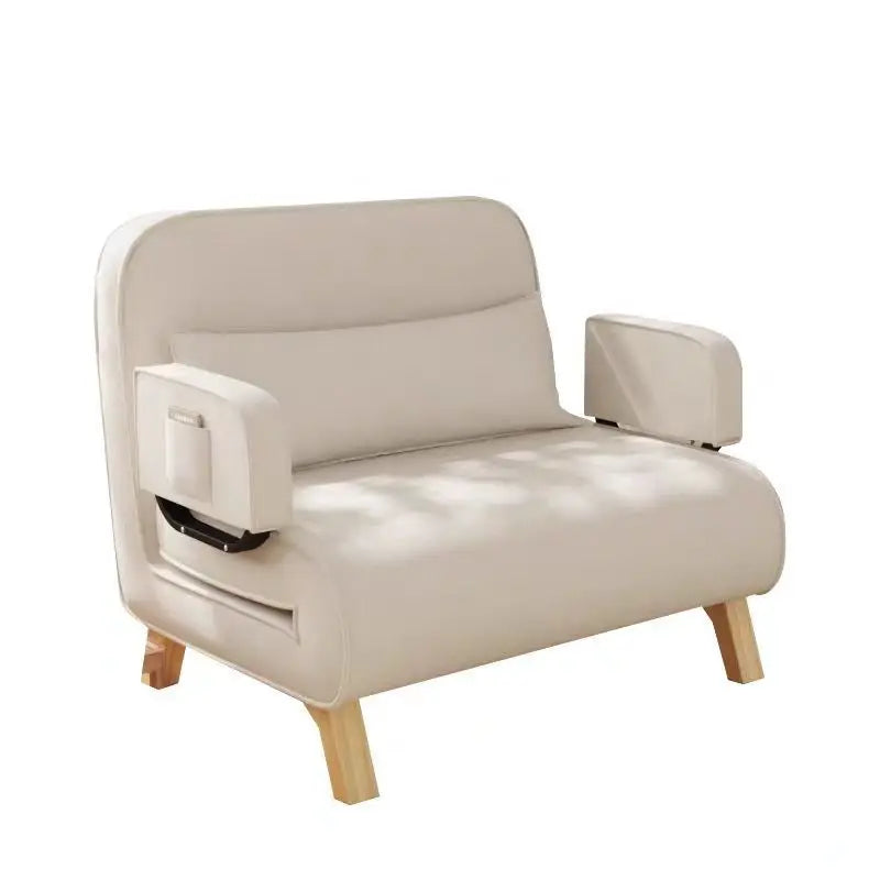Dual-use, living room, small apartment, single, double, multi-person, solid wood legs, sofa, lazy, foldable, multi-functional