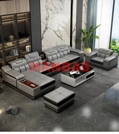 Genuine Leather Sofa Cama Leather Couch Big Sofas Sleeper Sofa Set Living Room Furniture Sofas Modernos Para Sala Sectional Sofa