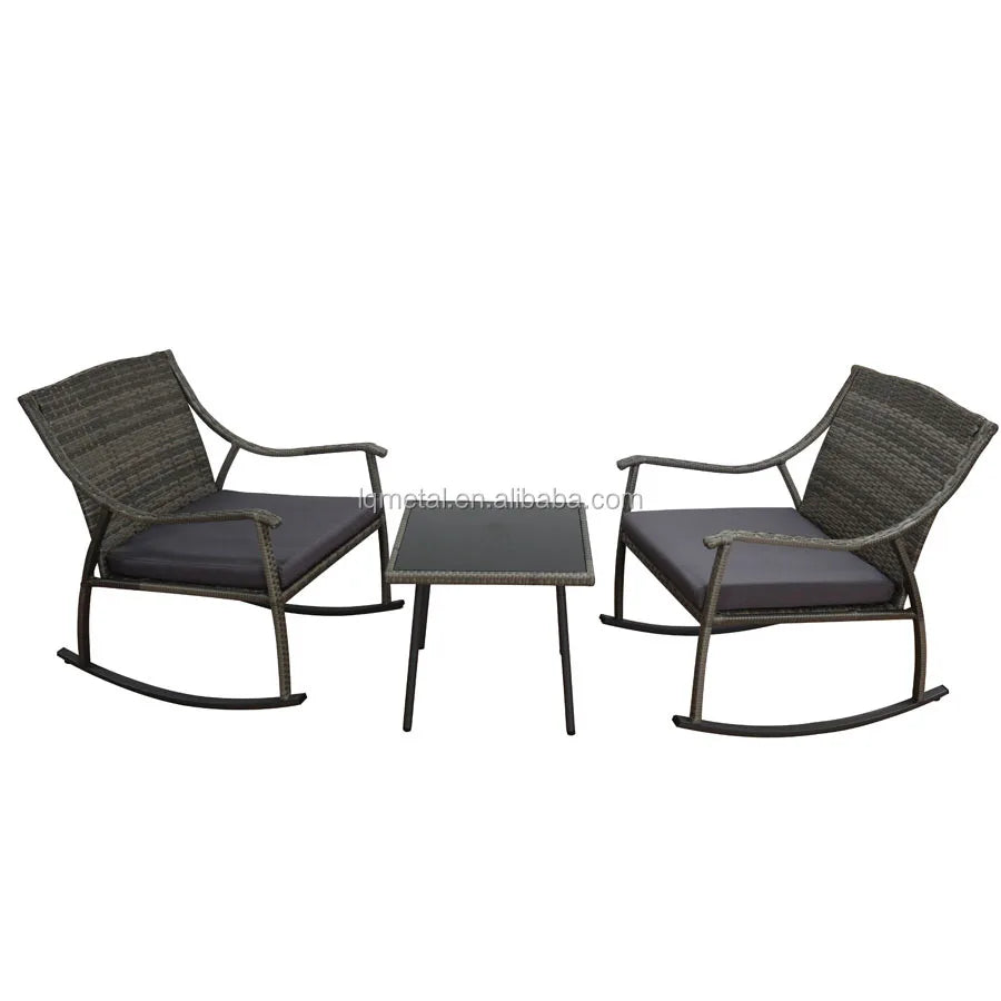 Patio Furniture Set Garden 5PCS Galvanized Steel Garden Set Wicker Ratran Sofa