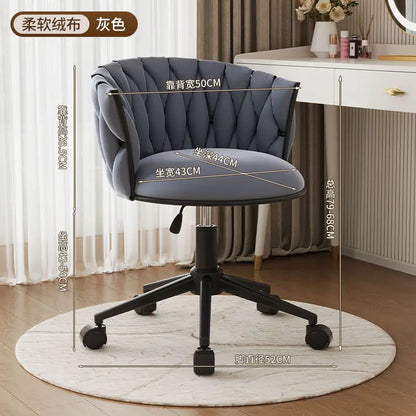 Office Chair, Swivel Desk Chair , Stylish Seating for Home Office, Vanity & Modern Glam Workspace Decor
