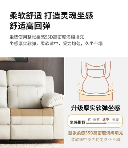 Designer Luxury Modern Sofa Genuine Leather Electric Italian Recliner Sofa Lounge Loveseat Divani Da Soggiorno Home Furniture