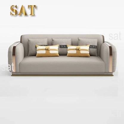 For Luxury Fancy Living Room Sofa Genuine Leather Designer Italian Sofa Loveseat Single Canape Salon De Luxe Apartment Furniture
