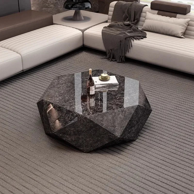 Modern Minimalist Luxury Diamond Stainless Steel Coffee Table Living Room Furniture Shaped  Center Table Tea Table Escritorios
