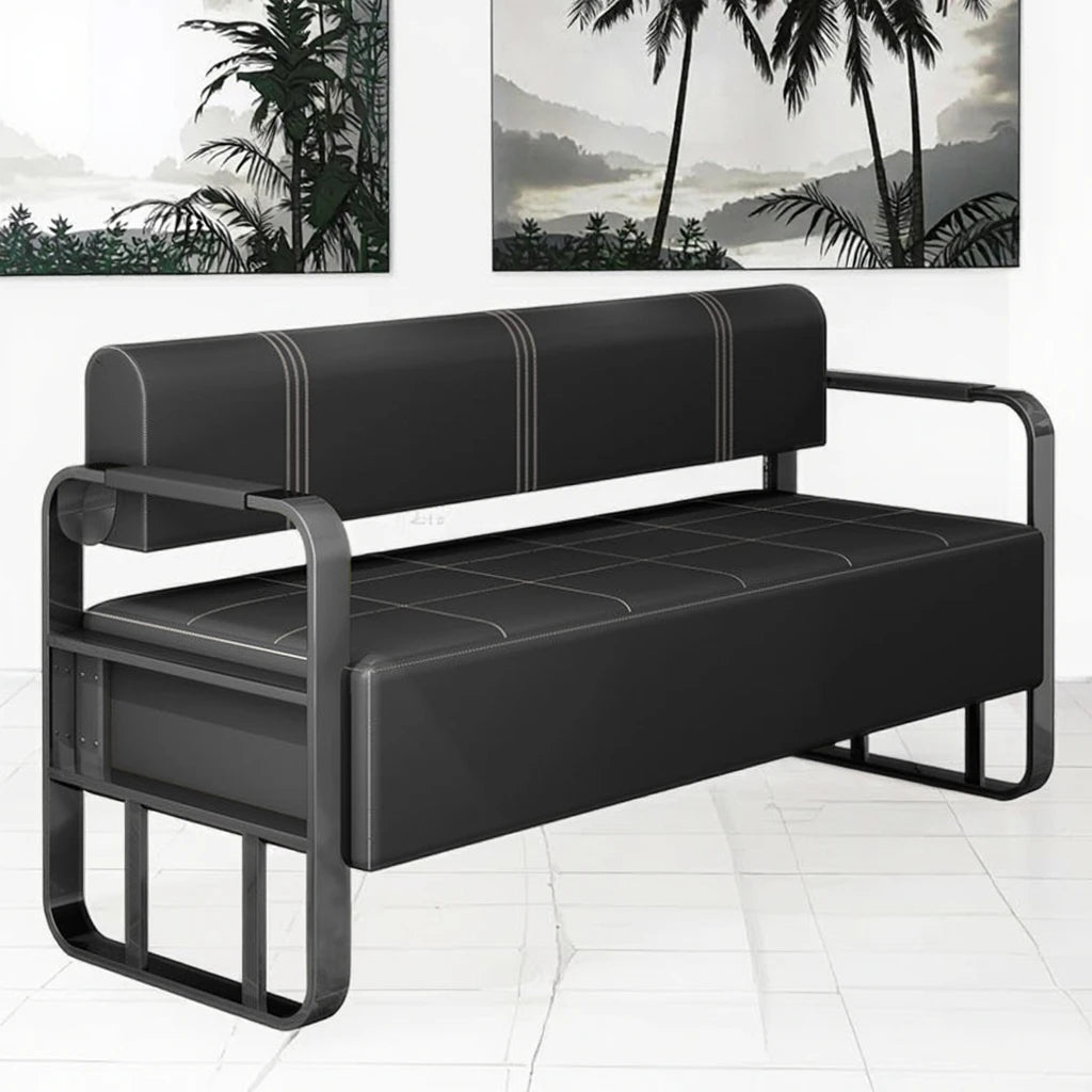 Same light luxury lounge chair, hair salon, nail salon, light luxury stainless steel sofa , lounge area