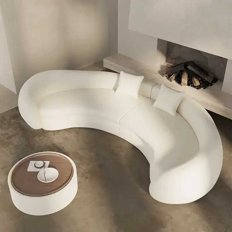 Light Luxury European Living Room Sofa Curved Christmas Cream Clouds Couch Ergonomic Reading Sofa Sala De Estar Home Decoration