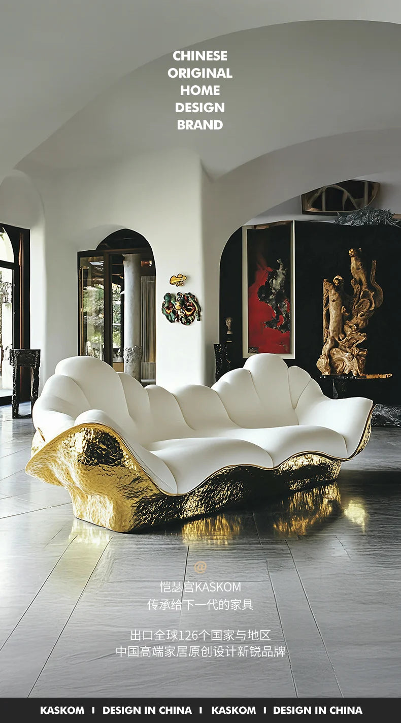 Modern Art Sofa Mansion Light Luxury Aesthetic Furniture High Luxury International Hall A9