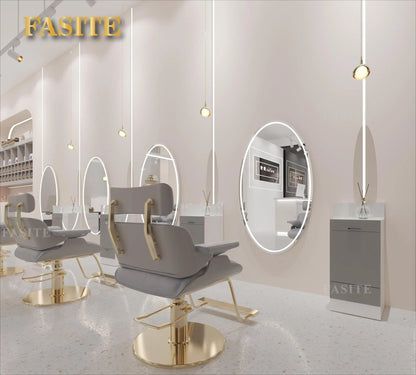 Beauty Barber Shop Mirror Frameless Barber Shop Internet celebrity hair salon