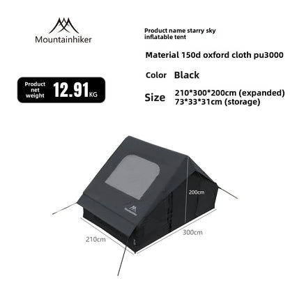 The Mountainhiker Inflatable Tent,equipped with Storage Bags and An Air Pump, Is Ideal for Outdoor Hiking Activities