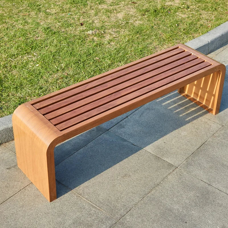 Banc extérieur chaise de parc banc Anti-corrosion bois motif carré jardin cour chaise