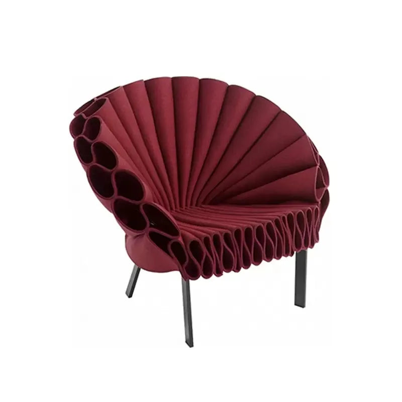 Nordic design art peacock open screen petals creative circle light special-shaped leisure single chair