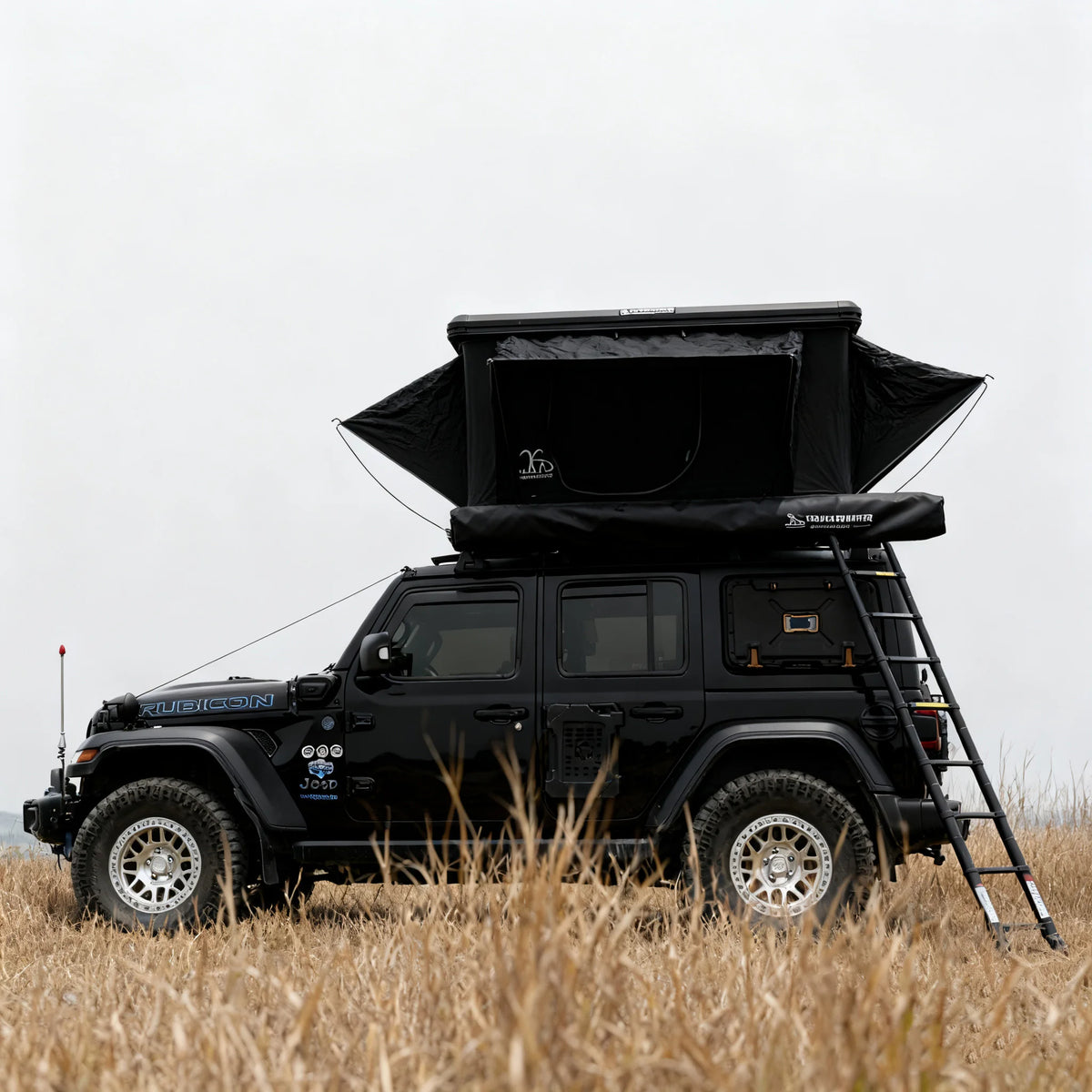 YOUNGHUNTER Straight Pop-Up Roof Tent with Aluminum Frame Quick Open Outdoor Camping Overlanding Tent
