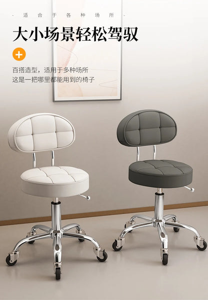 Professional Beauty Salon Chairs Backrest Barber Pedicure Chair Lifting Manicure Hairdresser Hair Salons Wheel Stool Furniture