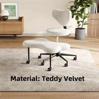 Cross Leg Chair - Meditation Chair with Wheels, ADHD Chair, Height Adjustable Seat, Adjustable Footstool