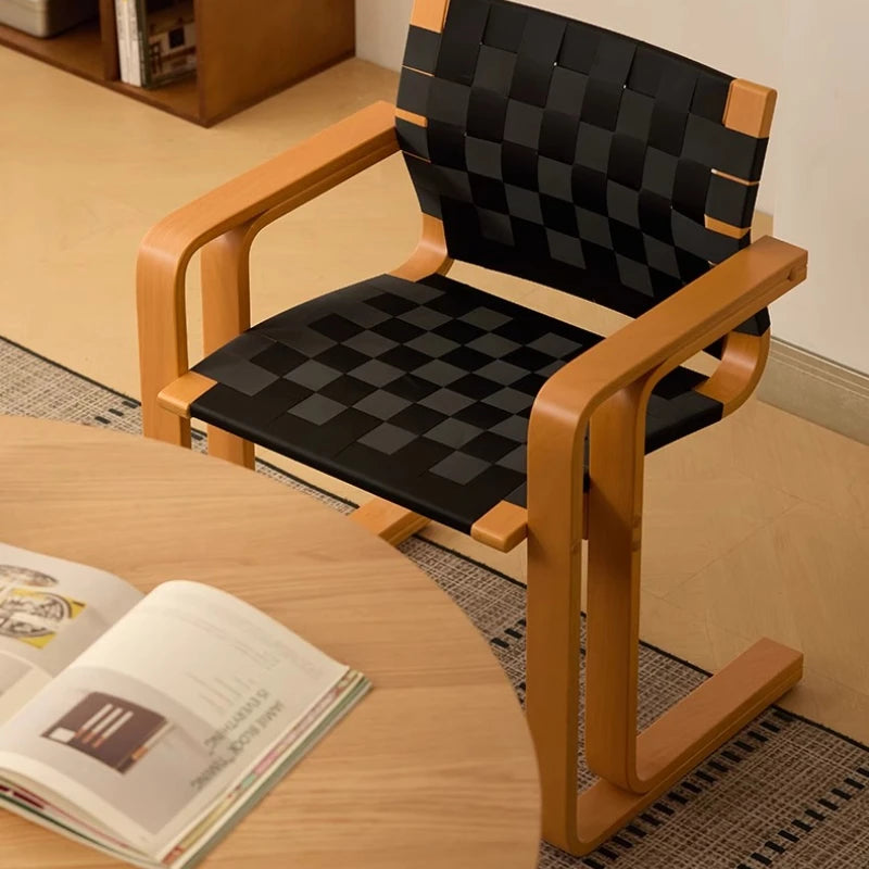 Pre-loved Solid Wood Armchair Dining Chair Home Fashion Comfort Retro Back Chair Esthetisch En Duurzaam Dining Room Furniture