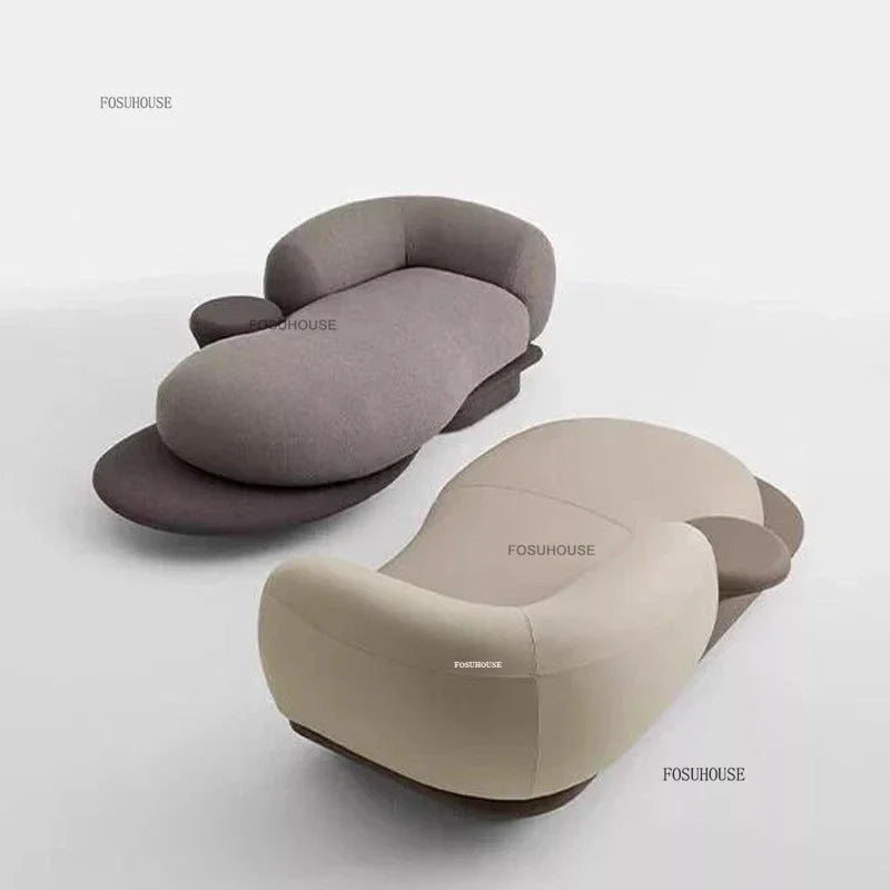 Italian Fabric Living Room Sofas Home Corner Creative Recliner Back Sofa Designer Pebble Sofa Bed Nordic Living Room Furniture L