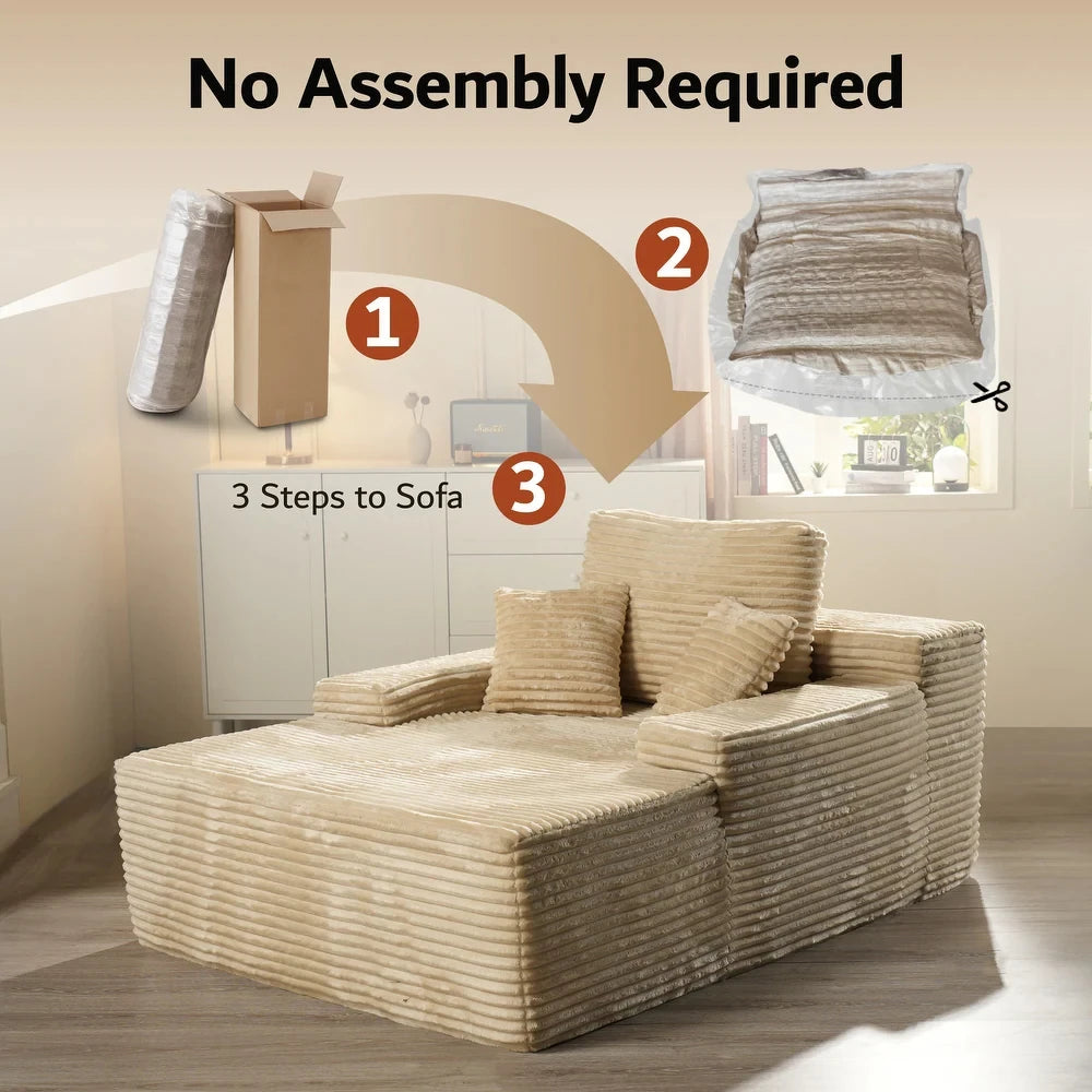 Wholesale Small Package Sofa Compressed Sofa Bed Sleeper Sofa With Memory Foam No Assembly Necessary Living Room Modular Couch