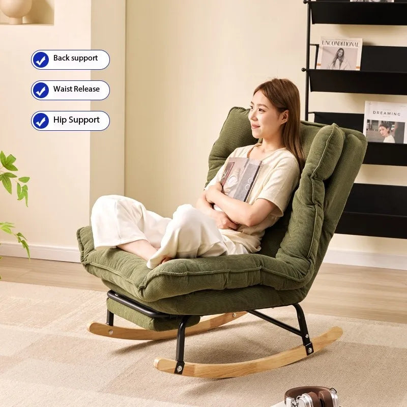 Single sofa  Living room lazy rocking chair Reclining  Adult rocking chair