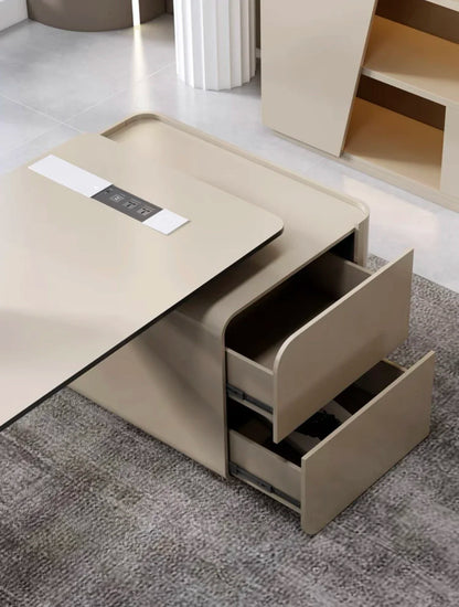 High-end Lacquered Boss Desk, Stylish Atmosphere, Modern and Simple Office Desk, High-end Workbench