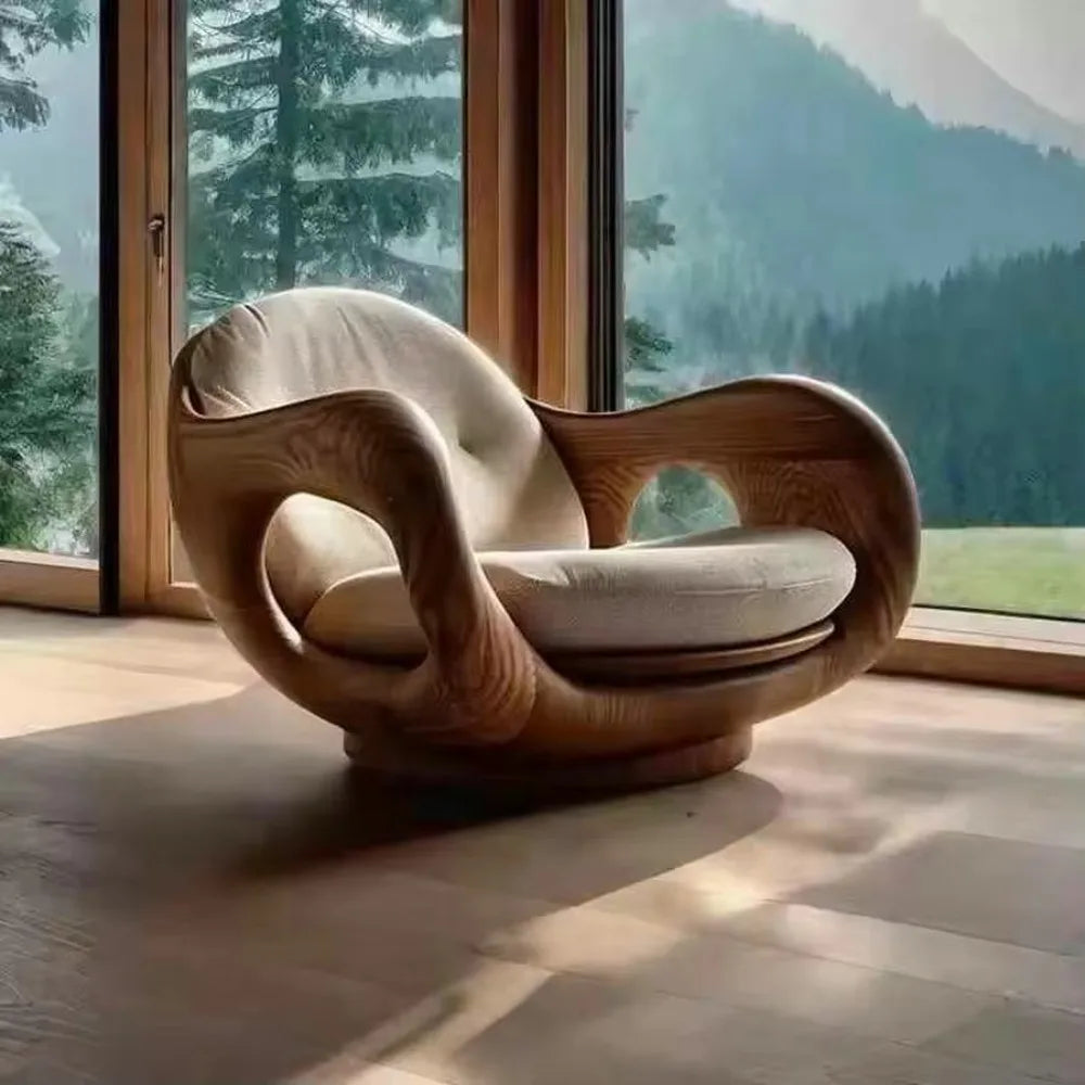 Personalized Office Furniture Luxury Upholstered Leather Sofa Lounge Chair Ergonomic Solid Wood Accent