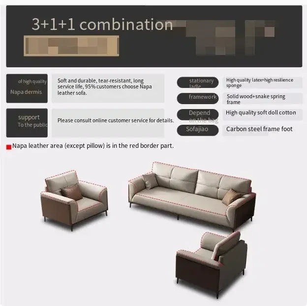 Designer Luxury Living Room Sofa Set Minimalist Beige Sectional Modern Nordic Sofas Puffs Double Canape Salon Home Furniture