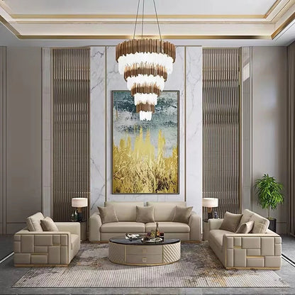 Modern Sofa Sectional Luxury 1/2/3 Seat Sofa Set Hot Sale Genuine Leather Upholstery Furniture for Living Room Sofa Couch