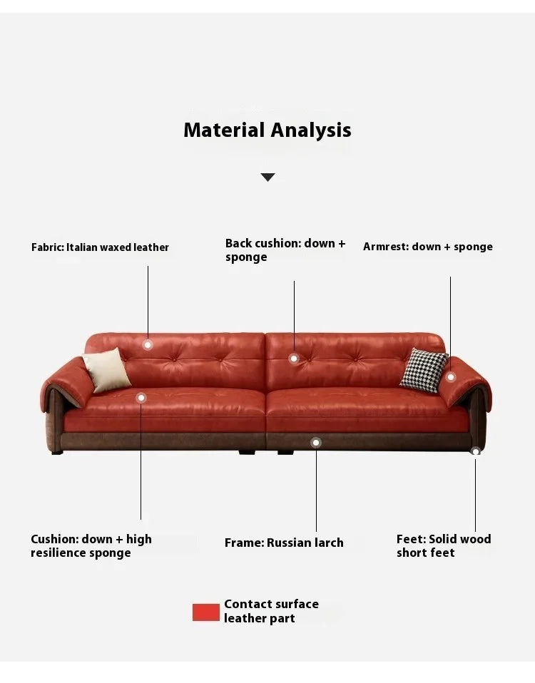 Minimalist Brown Sleep Sofa Faux Leather Designer Loveseat Lazy Sofa Couch Cloud Divano Da Soggiorno Living Room Furniture