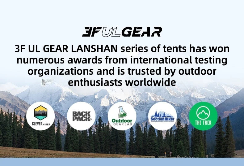 LanShan 2 3F UL GEAR 2 Person 1 Person Outdoor Ultralight Camping Tent 3 Season 4 Season Professional 15D Silnylon Rodless Tent