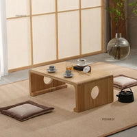 European Solid Wood Coffee Table Home Balcony Window Small Table Light Luxury Minimalist Sofa Side Table Living Room Furniture F