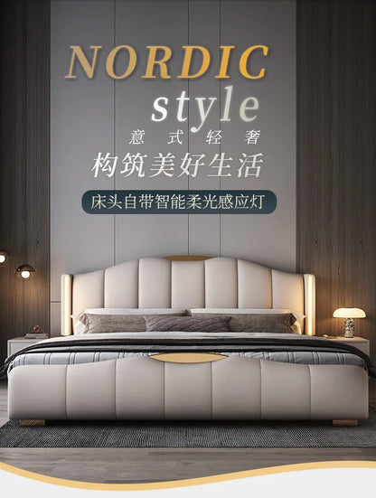 Luxury Frame Double Bed King Size Modern Living Room Frame Double Bed Queen Hotel Princess Cama De Casal Bedroom Furniture