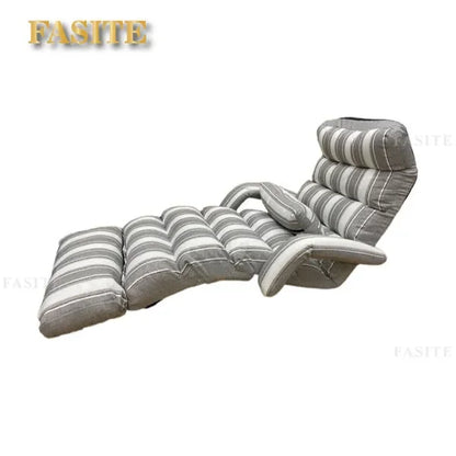 Floor Foldable Fabric Upholstered Chaise Lounge Living Room Furniture Lazy Sofa Daybed Sleeper Lounger Chair Stylish Couch Beds