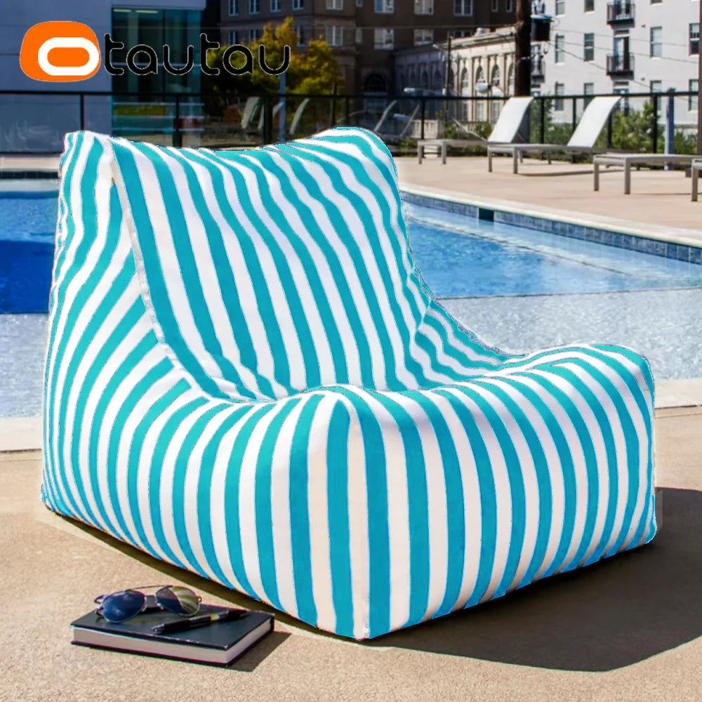 OTAUTAU Outdoor Bean Bag Cover Beach Swim Pool Lounger SF464【No Filler Inside! You Need To Buy Filler By Yourself !】