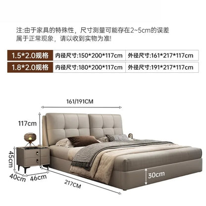 Queen Storage Bed Bedroom King Size Double Modern Frame Bed Headboard Luxury Sleeping Camas De Dormitorio Home Accessories