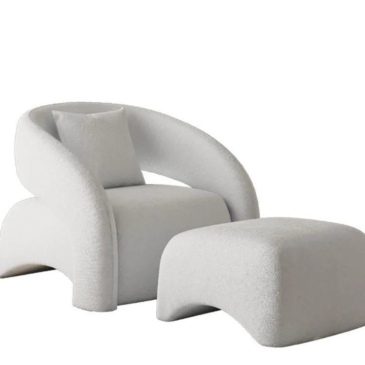 Single sofa leisure chair living room light luxury curved balcony chair small apartment tiger chair minimalist