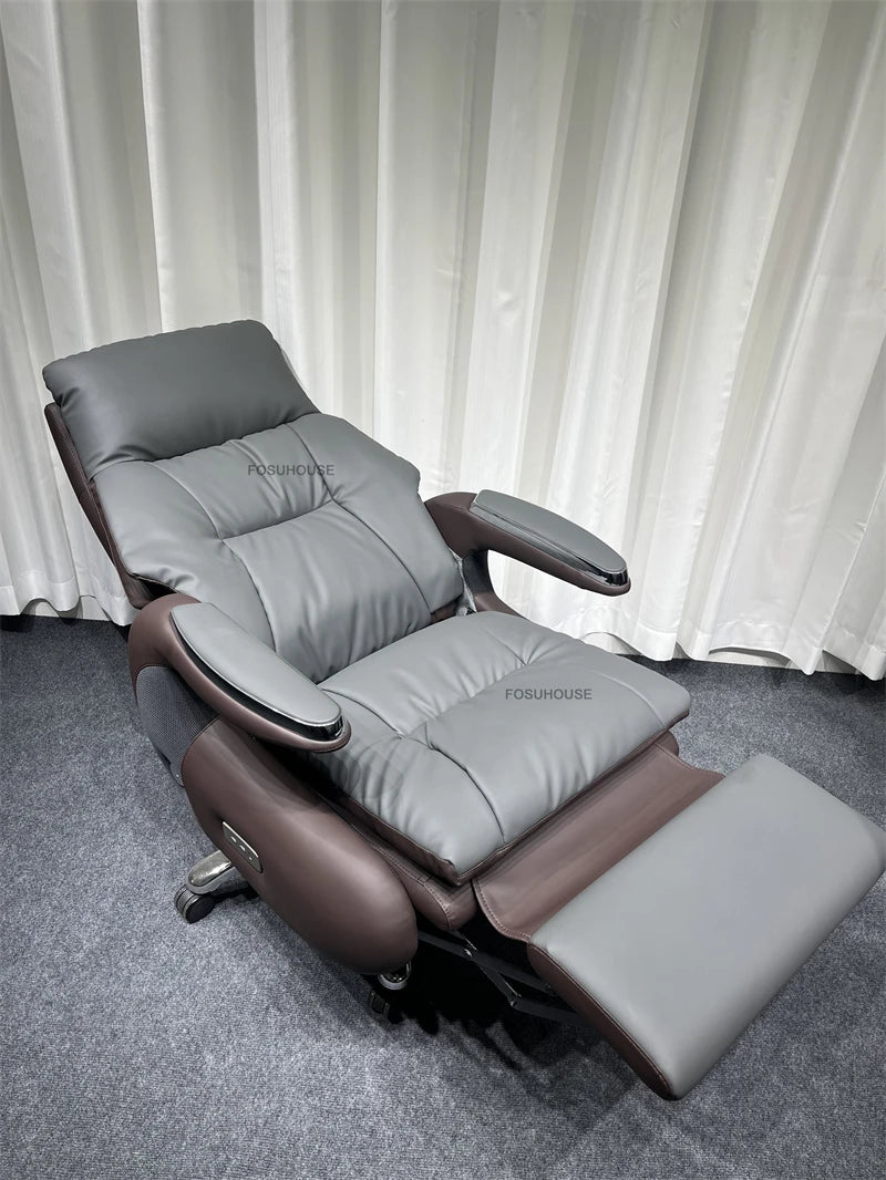 Electric Smart Office Chairs European Reclining Computer Chair Home Gaming Armchair Modern Office Furniture High-end Boss Chair