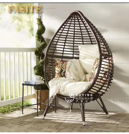 Internet celebrity swing outdoor balcony lazy hanging chair rattan nest cradle