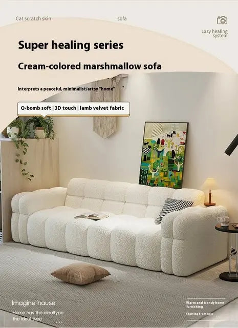 Apartment Lounge Sofas Comfortable Minimalist Large Soft Sofa Floor Apartment Romantic Elegant Ergonomic Divano Trendy Furniture