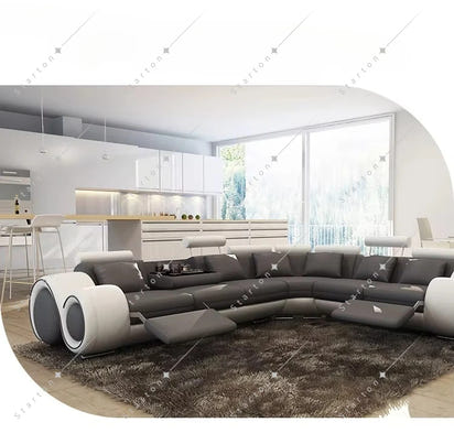 New Living Room Luxury Modern Couch Genuine Real Recliner Leather Sofa Set Indoor Sectional Furniture Leather Sofa