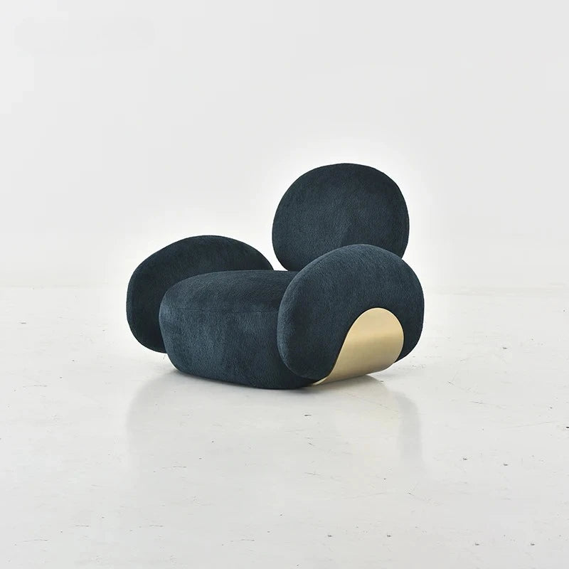 Nordic Lamb Fleece Single Sofa Chair For Home Bedroom Dining Clothing Store Beauty Salon Leisure-backrest Chair