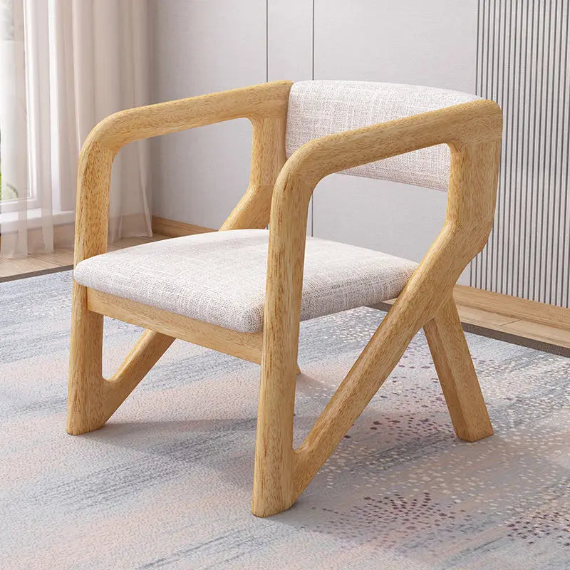 Walnut solid wood chair high value ins style book desk chair living room study back chair simple dining