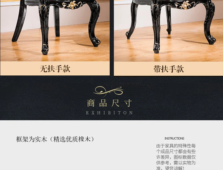 HTT marble dining table and chair combination carved round table for household8 people round  with turntable furniture